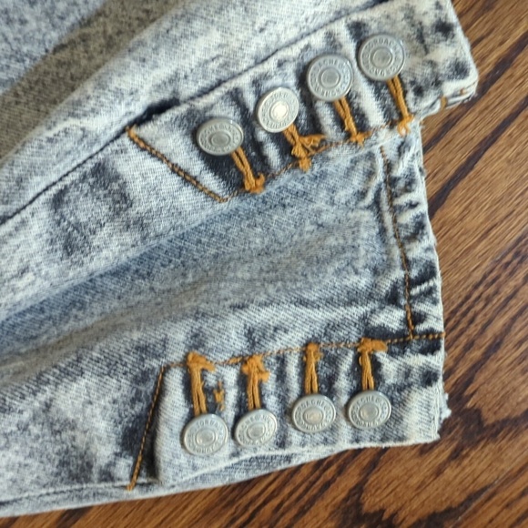 Vtg 80s/90s Stonewash Jordache Gray High Rise Ankle Snaps Jeans W28 L30 - Picture 8 of 10